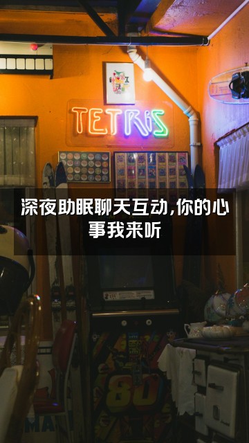 抖音忘忧川-沉浸式助眠视频封面：深夜助眠聊天互动，你的心事我来听